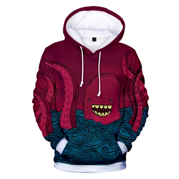 Модерен мъжки дизайн Октопод 3D Harajuku Hoody Мъжки дамски Ежедневни hoody Облекло 3D Есен Високо качество Топ пуловер