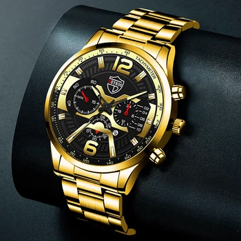Модерен мъжки часовник Луксозни Мъжки Спортни кварцов ръчен часовник от Неръждаема Стомана Мъжки Бизнес Ежедневни кожени часовници relogio masculino