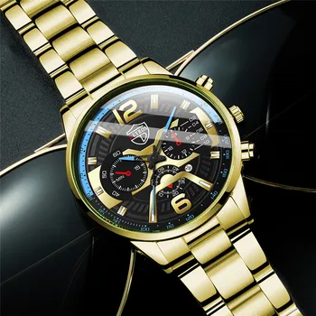 Модерен мъжки часовник от Неръждаема Стомана Луксозни Мъжки Спортни кварцов ръчен часовник Мъжки Бизнес Ежедневни кожени часовници relogio masculino