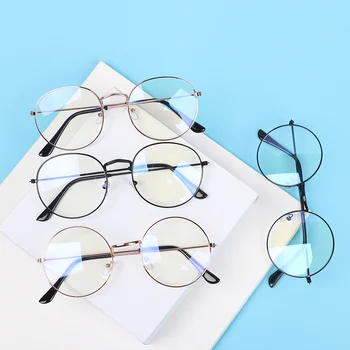 Модерни Очила с Анти-Синя светлина Унисекс Реколта Ультралегкая Дограма Многоугольная Дограма за Защита на Очите Грижи За незрящи Компютърни Очила