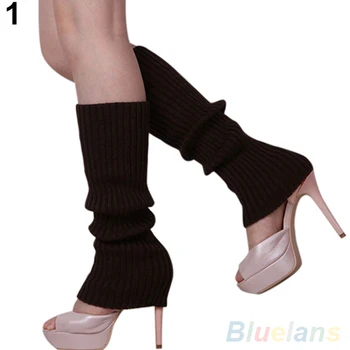 Модни дамски дамски обикновена възли зимни гети за крака до коляното Чорапи за обувки Гамаши