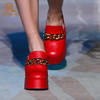 Модни лаконичен чехли Дамски сандали на дебел висок ток обувки-лодка на платформата Лятна рокля Вечерни Нови Ежедневни обувки за жени
