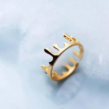 Модни Нередовни Пръстени с отворена корона за жени Благородна Годежен пръстен за сватбени партита Изискани бижута, Подаръци за Свети Валентин