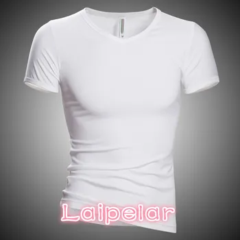 Мъжки t-shirt Laipelar Високо Качество, Мъжки Ежедневни майк от твърд памук Хип-хоп тениска Фитнес Тениска Homme Марка дрехи