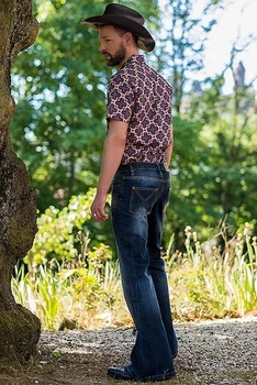 Мъжки дънки Модерен Ретро Мъжки дънкови разкроена панталони в стил пънк Дънки за мъже Участък Дънки, Мъжки дрехи Плюс Размера на Пънк Дрехи