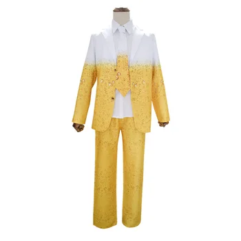 Мъжки костюм за Октоберфест Костюм Кралят на Карнавалните костюми за възрастни Облекла за ролеви игри Жълто бира Вечерни Костюми за Cosplay, Комплекти