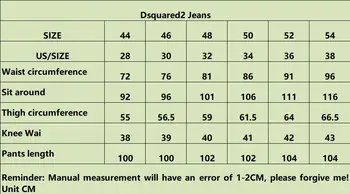 мъжки маркови дънки за мъже Автентични класически байкерские дънки dsquared2 с отвори D2 Мъжки панталони DSQ2 Избродирани панталони A359