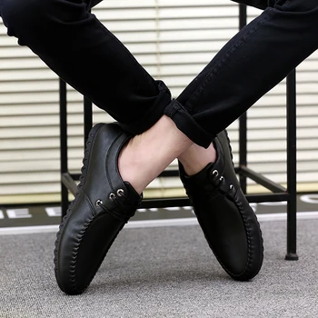 Мъжки обувки с Високо качество Mocassin Homme Удобни дишащи Sapato Masculino Луксозна марка 2020 Мъжки модельная обувки Плюс Размер