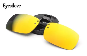 Мъжки Поляризирани клип на Слънчеви очила Квадратни Поляроидные Лещи на Мъже, Жени Късогледство Сгъваеми Слънчеви Очила за Нощно Виждане Шофиране Клип