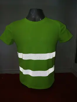 Мъжки светоотражающая облекло тениска на Строителна площадка Домакински луминесцентна тениска с къс ръкав за езда на открито защитни жилетки Лого по поръчка