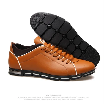 МЭЙЛЕН Хюз Плюс размер 38-48 Мъжки обувки Англия Тенденция Мъжки Ежедневни обувки Кожени обувки, Дишаща мъжки мокасини на краката Мъжки обувки на плоска подметка