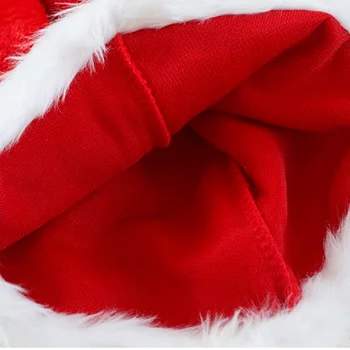 Навидад Коледна Коледна шапка на Дядо Коледа Плюшен Удебелена Коледна шапка за възрастни и деца С Коледа, Празнични аксесоари, Декорации