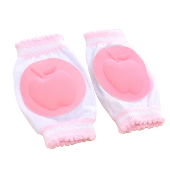 Най-новият обект 1 Чифт Детски наколенников за момичета Розови коленете Удобни памучни дишащи гъба Високо Качество на Детски стоки на едро