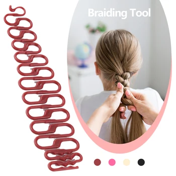 Направи си САМ Женски Инструмент за плетене на косата за момичета Стоножка Заплитане на Косата Обрат Инструмент САМ Притежателя Клип Вълна Заплитане на Косата Аксесоари за стайлинг на коса