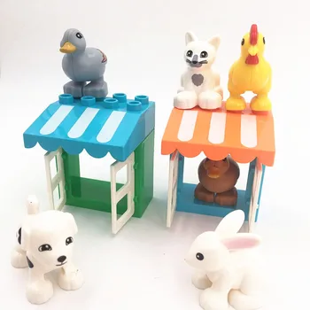 Направи си САМ Пиле, Патица Котка Куче Аксесоари за селскостопански животни градивните елементи на Играчки за деца Съвместимост с Подробностите за монтаж на Детски подарък