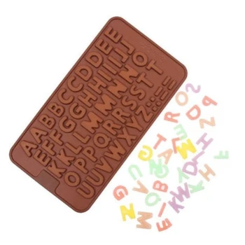 Направи си САМ шоколадова форма на 48 букви силиконова форма с меки бонбони желе мухъл Инструменти за торта