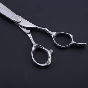 Настройте професионални 440c 6-инчов ножици за коса набор от истончающих фризьорски салони машинки за стригане ножици за подстригване фризьорски ножици