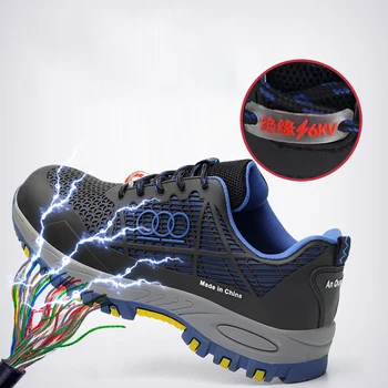 Неразрушаемая Защитни обувки Антистатик Обувки електротехник, 6 кВ, Устойчив на пробиване, Работни обувки, Мъжки промишлена обувки, Дропшиппинг