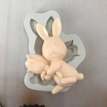 Нов 3D Великденски Бисквити на Мухъл Силикон Бисквитный Нож Сладък Заек Яйце Мухъл Великден Парти Шоколад Скърпвам Торта Инструменти За Печене