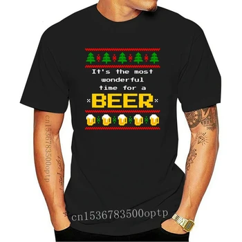Нов Грозен Пуловер Коледна тениска Beer Онази За мъже Плюс Размера на Памучен командване тениска 4Xl 5Xl 6Xl Camiseta 034577