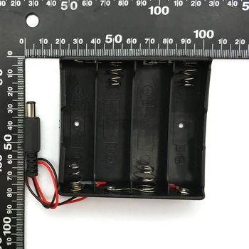 Нов захранващ Блок 18650 Притежателя на Батерията Пластмасов Държач на Батерията Кутия За Съхранение Калъф за 4x18650 С жак захранване dc 5,5 * 2,1 мм