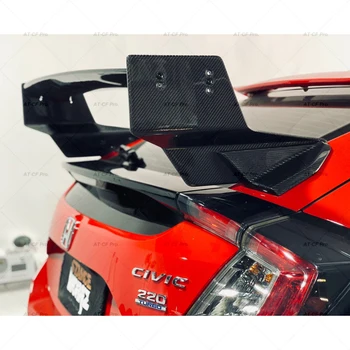 Нов Истински въглеродни влакна Заден Спойлер, задното Крило на JDM Модификация за Honda Civic 10-та Хетчбек FK4 FK7 FK8 Спойлер MUGEN 2016-2021