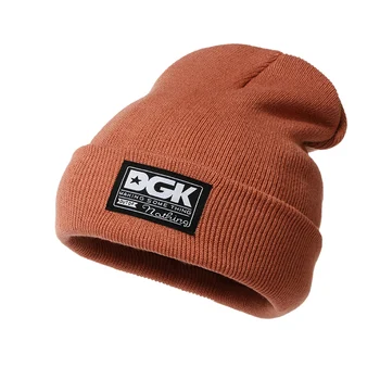 нов пластир DGK Ежедневни есенна шапка Шапки за мъже и жени Затопля Модни вязаная зимна шапка хип-хоп Skullies Студено шапка
