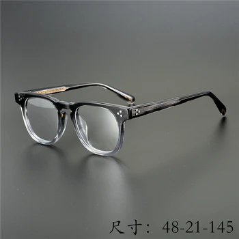 Нов прием на Първоначалното и Ограничено Издание Реколта Ацетатная Рамки За очила Dudel Ръчна изработка на Жените и Мъжете Ретро Квадратен Дизайн на най-високо качество