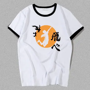 Нов Хайкуу Карасуно Хината Smash Cosplay Мъжка Тениска в памучна Тениска Аниме Бокуто Иа Манга Волейбол Тениски с къс ръкав
