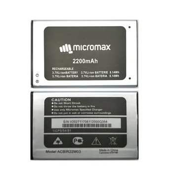Нова Висококачествена Батерия От 3.7 До 2200 mah ACBIR22M03 Micromax Q354 за мобилен телефон Micromax Q354 в наличност