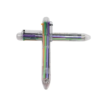 Нова висококачествена многоцветен химикалка писалка многофункционална 6 в 1 цвят канцеларски материали творческа школа supplies2pcs