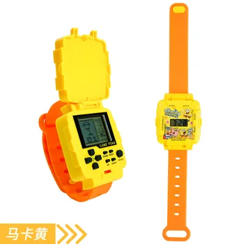 Нова детска функционална игра Електронни часовници с игрушечным киоском Електронен игрален автомат Tetris Мъжки и дамски часовници