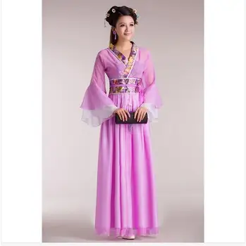 Нова Китайската Традиционна женска Червено-бели дрехи Ханфу Рокля Ханфу Облечи Китайската Феи Династия Тан Древен Китайски Костюм