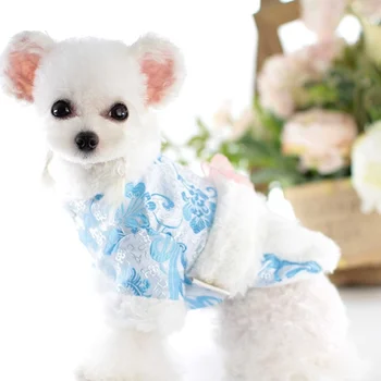 Нова Луксозна китайската Стилна топли зимни дрехи за кучета Мека Сладко Модерно яке с лък за домашни любимци, кученца, котки, малки кучета, Чихуахуа, йоркширски Териери
