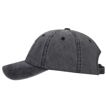 Нова Мода Пръст 666 Бродирана Шапка за голф, за отдих на открито Промытая бейзболна шапка Регулируеми шапки хип-хоп Памук Унисекс шапки