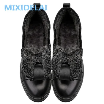Нова мъжки обувки Големи размери, Висококачествени мъжки ботильоны от естествена кожа, Модни черни ботуши, Зимни мъжки обувки, топли обувки с кожа