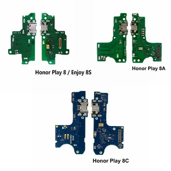 Нова Таксата за Зареждане USB Модул и Микрофон За Huawei Honor Play 8 8A 8C кабел за зареждане Порт за Докинг станция Гъвкав Кабел, резервни Части За Ремонт на