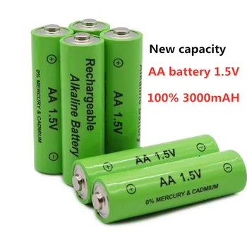 Новата батерия AA 3000 mah Акумулаторна батерия NI-MH AA от 1,5 батерия за часовник, мишки, компютри, играчки и така нататък+безплатна доставка