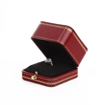 Нови бижута кутия за годежен пръстен Луксозни Бижута за опаковане на подаръци Скоростна Организатор Кутия за обеци Осмоъгълник Гривна пакет