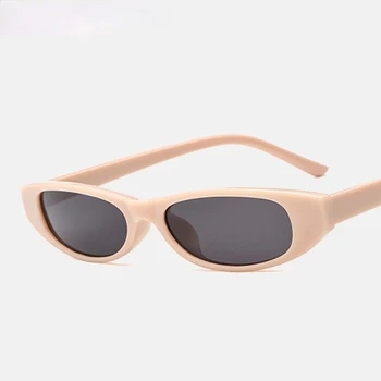 Нови дамски Ретро слънчеви очила с форма на капка Модни Малки правоъгълни слънчеви очила с кошачьим око Дамски маркови очила в малка рамка