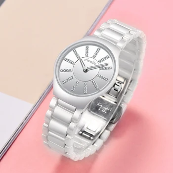 Нови дамски часовници SUNKTA Топ Луксозна марка От неръждаема стомана, Дамски водоустойчив часовник Модерни спортни дамски часовник-гривна