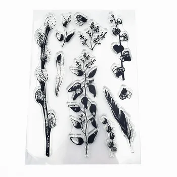 НОВИ клони и цветя, лоза Прозрачен Силиконов каучук Прозрачни Печати карикатура за Scrapbooking/DIY Великден сватбен албум