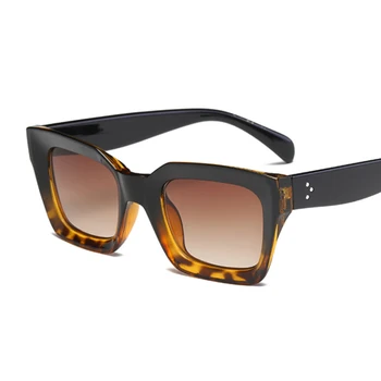 Нови Модни дамски луксозни маркови Квадратни Слънчеви очила Дамски Реколта Големи Слънчеви очила на Жените по-Голяма рамка Uv400 Нюанси на черно