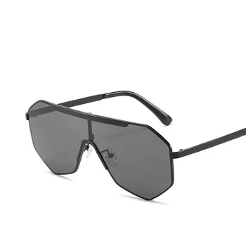 Нови модни слънчеви очила За жени на Луксозни Големи черни Слънчеви очила с огледални Женски нюанси Дамски слънчеви очила Люнета Femme Oculos