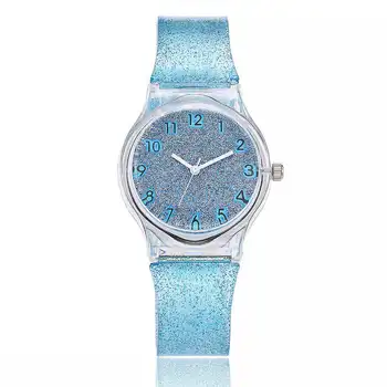 Нови модни часовници, прозрачни пластмасови, силиконови женски сладки красиви дамски часовници с рокля специално за тази разпродажба горещи мъжки часовник