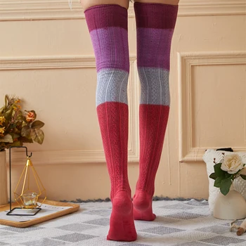 Нови чорапи до бедрото чорапи за момичета, зимни дамски секси чорапи, чорапогащници, чорапогащници, чорапи, с наклон, топли високи чорапи до коляното