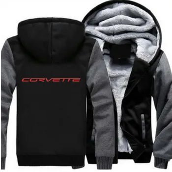 Новият Corvette потребителски блузи за мъже и жени за печат Яке Качулки Сгъсти Палто с качулка Дрехи, Ежедневни блузи за мъже