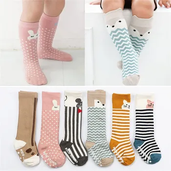 Новородените деца Момиче Момче чорапи с домашен любимец модел мини чорапи до коляното Детски Фокс котки Памучни Сладки мультяшные чорапи за деца