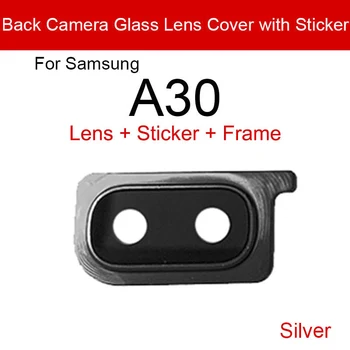 Обектив на Задното Стъкло За Samsung Galaxy A30 SM-A305F A305F Стъкло на Обектива на Основната Задната Камера С Подмяна на Етикети, резервни Части За ремонт на