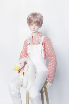 Облекло за кукли BJD с бели панталони на подтяжках лесен сладък отдел 1/4 1/3 SD MSD чичо свободна ежедневни версия аксесоари за кукли